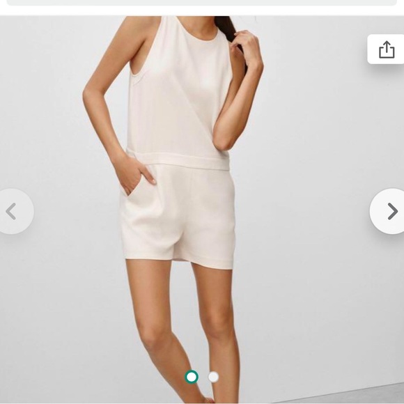 Aritzia Babaton Ozzy Romper size 6 Pockets Back Slit Detail Japanese Fabric NWT - Picture 1 of 16